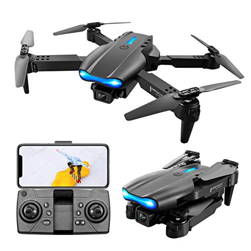 Drones with Camera for Adults, Beginners, Foldable RC Quadcopter with 3-sided Obstacle Avoidance, Portable WiFi Quadcopter HD 4k Aerial, Remote Control for