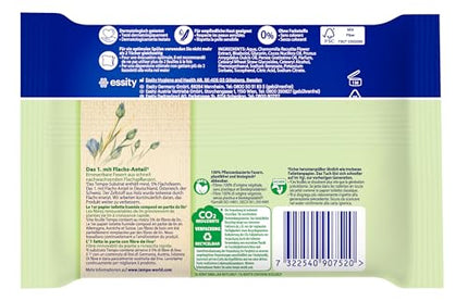 Tempo Moist Toilet Wipes "Gentle &amp; Sensitive" - ​​Megapack - 16 packs of 42 wipes each - Duo Packs - Natural Aloe Vera - Toilet paper, dermatologically tested, pH skin-neutral