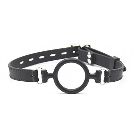 Eysilk silicone ring gag bondage ball gag mouth gag ball gag, fetish and SM lover sex toy black Ø3.7cm