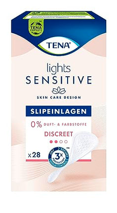 Tena Lights Sensitive Discreet, monthly pack (5 packs of 28 pads each), 140 pads