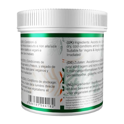Ascorbic acid, 250 g, premium quality, vegan, GMO-free, gluten-free