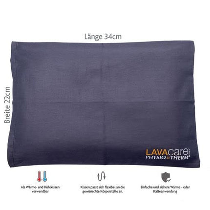 LAVAcare 2-in-1 Cooling &amp; Heating Pillow Classic • Cooling pillow with lava sand • For freezer, microwave &amp; oven • Lava pillow for refreshing &amp; relaxing neck, back &amp; stomach