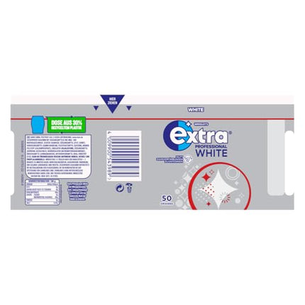 Extra Professional White Chewing Gum, sugar-free, 50 dragees