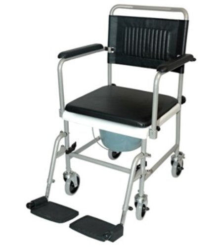 Toilet wheelchair TRS 130 chrome/black (Drive Medical), Toilet aids