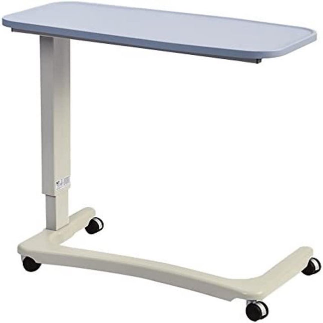 NRS Healthcare NRS EasyLift Overbed/Over Chair Table Modern Blue N43577 Height Adjustable - Curved Wheelchair Base