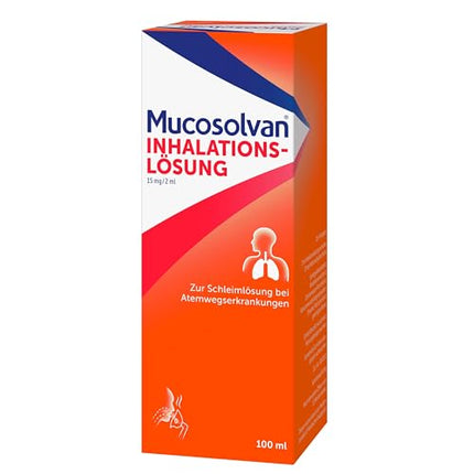 MUCOSOLVAN® Inhalation Solution 2 x 100 ml - Mucus solution for nebulizers for coughs: Loosens mucus, facilitates coughing &amp; clears the bronchi