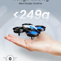 Holy Stone HS210 Mini Drone for Kids, RC Quadcopter Nano Drone with 3 Batteries, 21 Min. Long Flight Time, Auto Altitude Hold, 360° Rolling, Headless Mode, One Key Start, Indoor Gift for Beginners, Blue, C0