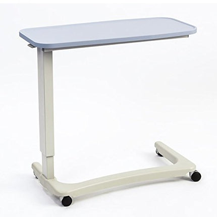 NRS Healthcare NRS EasyLift Overbed/Over Chair Table Modern Blue N43577 Height Adjustable - Curved Wheelchair Base