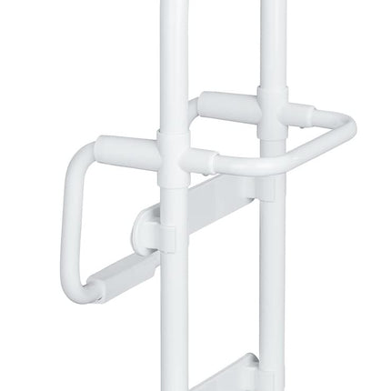 WENKO Secura Bathtub Entry Aid, Load Capacity up to 150 kg, Durable Aluminium/Plastic, 23 x 52 x 22.5-39 cm, White