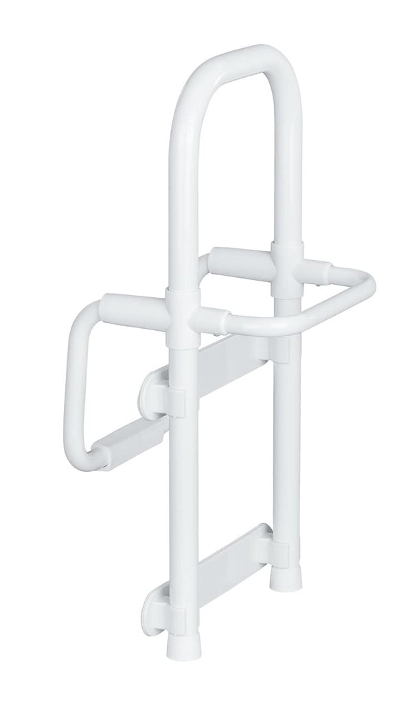 WENKO Secura Bathtub Entry Aid, Load Capacity up to 150 kg, Durable Aluminium/Plastic, 23 x 52 x 22.5-39 cm, White