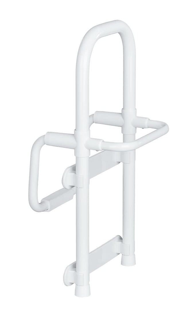 WENKO Secura Bathtub Entry Aid, Load Capacity up to 150 kg, Durable Aluminium/Plastic, 23 x 52 x 22.5-39 cm, White