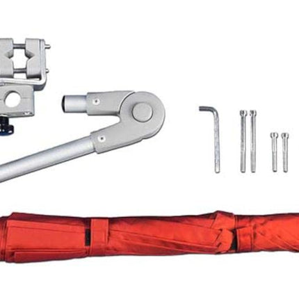 FabaCare Rollator Umbrella Protector, Umbrella for Rollators, Umbrella with Holder, Red