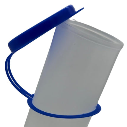 3x Replacement Lids for Urinal Bottles - 1000 ml Urinal Bottles - Blue Lid, Heat-Resistant - Ideal for Theracaso Urinal Bottles (3x Replacement Lids Blue)