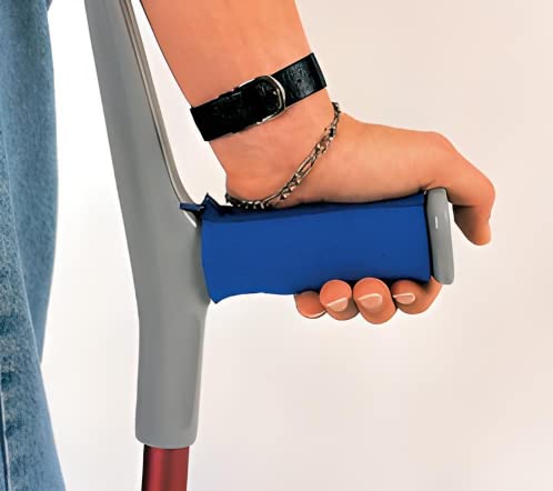 Lifeswonderful - Pair of Blue Padded Crutch Handle Covers for Comfort