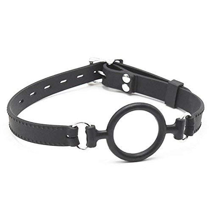 Eysilk silicone ring gag bondage ball gag mouth gag ball gag, fetish and SM lover sex toy black Ø3.7cm