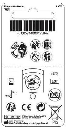 MASTERLIFE HEARING AID BATTERIES Type 312 PR41 brown A312 battery (60)
