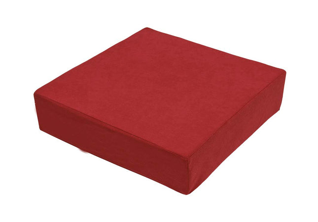 Chair booster seat cushion floor cushion 40 x 40 x 10cm, red