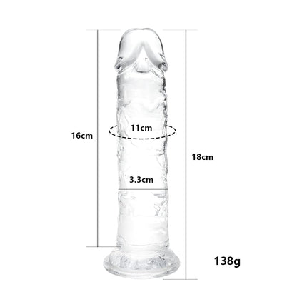 18cm Small Penis Dildo for Women, Soft Realistic Beginner Sex Toy Jelly Dildo with Suction Cup for Ladies Couples Adult Sex Toys &amp; Games