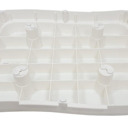 FabaCare bathtub entry aid, bath steps, entry aid, toilet stool, step aid, non-slip bathtub steps, aid for the bathroom, anti-slip rubber feet, white-blue, stackable