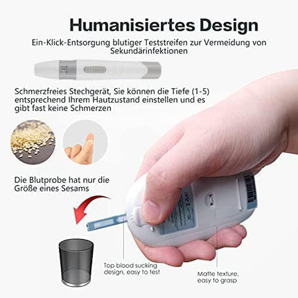 sinocare Safe-Accu blood glucose test strip set, 50 blood glucose test strips (only for Safe-Accu blood glucose meter test winner)