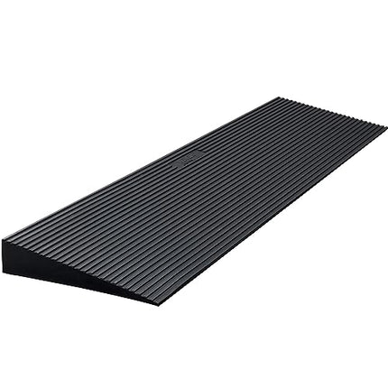 VEVOR Threshold Ramp Solid Rubber Door Threshold Ramp Max. Load Capacity up to 15T Curb Ramp 90x20x3cm Wheelchair Ramp with Double-Sided Adhesive Tape Access Ramp Rubber Ramp Self-Cutting