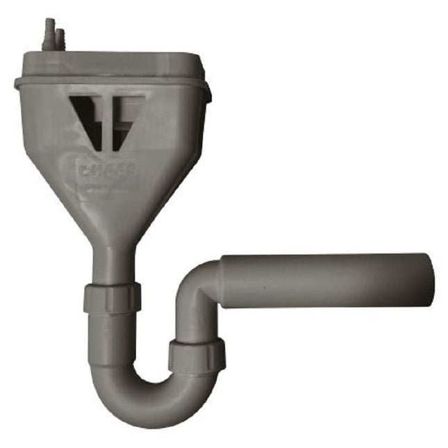 Otto Haas Multitri multifunctional safety funnel DN50 with safety funnel, drinking water safety device, stainless steel, grey