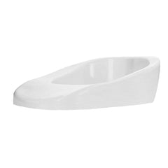 Sturdy Portable Plastic Bedpan, Bedpan for Bedridden Patients with Lid Handle for Pregnant Women (White)