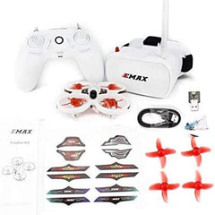 EMAX EZ Pilot FPV Drone RTF Kit, First Person View Drones with 600TVL CMOS Camera, 25mw Video Transmission, Mini Drone with Goggles and Radio Transmitter for Kids Adults and Beginners