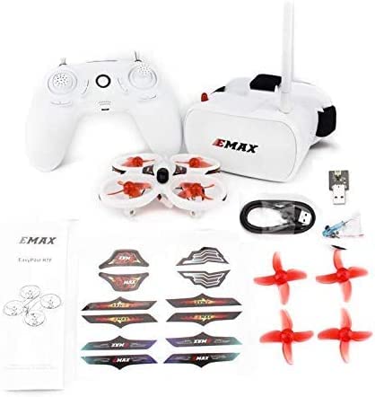 EMAX EZ Pilot FPV Drone RTF Kit, First Person View Drones with 600TVL CMOS Camera, 25mw Video Transmission, Mini Drone with Goggles and Radio Transmitter for Kids Adults and Beginners