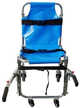 JYLT Stair Chair -ST008 Ambulance Firefighter Evacuation Medical Transport Chair with 4 Wheels and Patient Restraint Belts, 350 lbs Capacity, Blue
