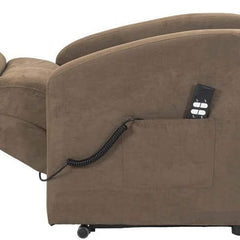 POLTRONE ITALIA Jessica 2 Motors PERSONALIZED recliner chair with medical device 4 wheels micro spring seat fluffy brown