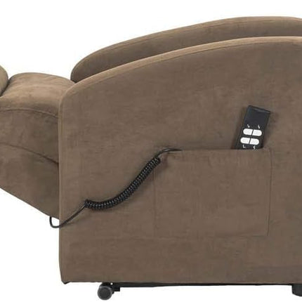 POLTRONE ITALIA Jessica 2 Motors PERSONALIZED recliner chair with medical device 4 wheels micro spring seat fluffy brown