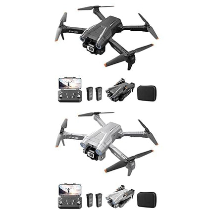 Bundle of Drone with Camera 4K, Foldable RC Drone RC Quadcopter with 1080P HD Dual Camera, FPV Transmission, 2 Batteries, Gesture Control, Altitude Hold, One Key Takeoff/Landing 3D Flips for Beginners (Sch