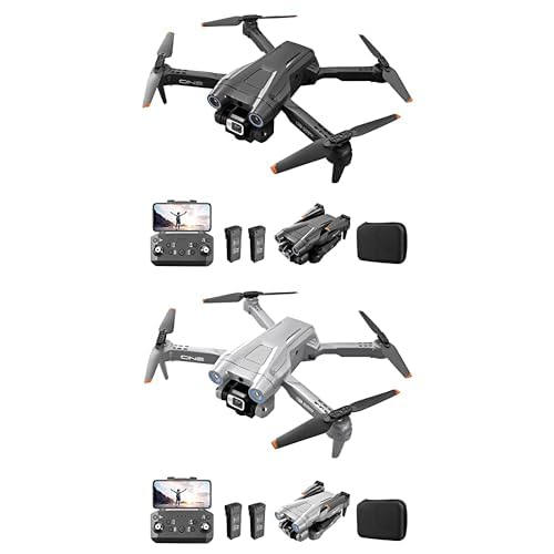 Bundle of Drone with Camera 4K, Foldable RC Drone RC Quadcopter with 1080P HD Dual Camera, FPV Transmission, 2 Batteries, Gesture Control, Altitude Hold, One Key Takeoff/Landing 3D Flips for Beginners (Sch