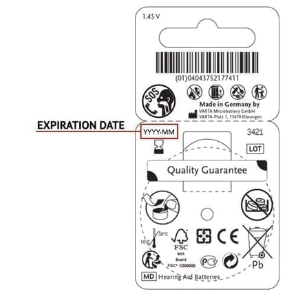 Power One P312 hearing aid battery (10 packs of 6)