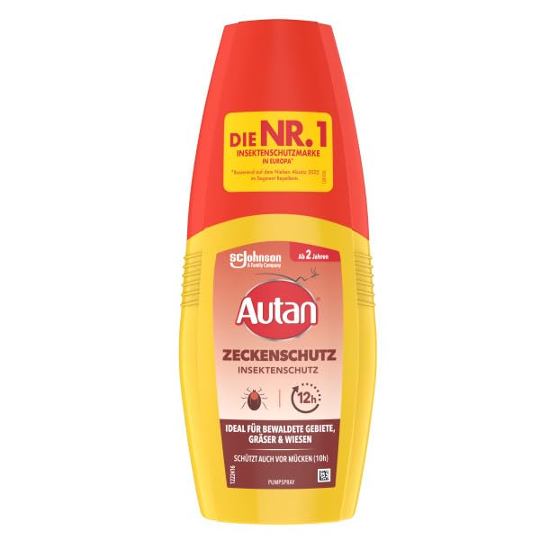 Autan Tick Repellent Pump Spray, insect repellent, for protection against ticks and mosquitoes, 100 ml