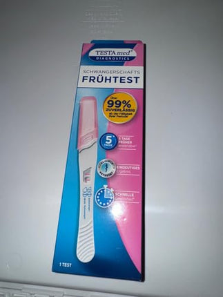TESTAmed DIAGNOSTICS early pregnancy test, the pregnancy test provides a reliable test result of over 99%