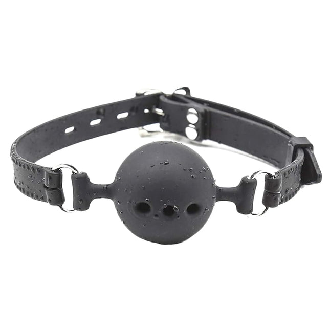 Silicone Gag Mouth Gag Silicone Ball Gag with Air Holes Adjustable Sex Games Ball Gag (Medium Ø4.5cm)