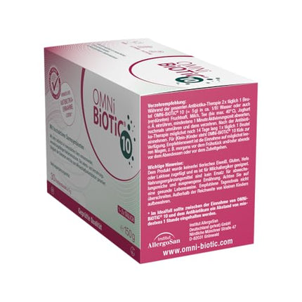 OMNi BiOTiC 10 | 30 servings (150g) | 10 bacterial strains | 10 billion germs per daily dose | Powder | With inulin | Vegan | Gluten-free | Lactose-free | For daily use