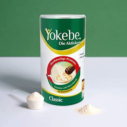 Yokebe Classic - Diet Shake for Weight Loss - Gluten-Free and Vegetarian - Meal Replacement for Weight Loss with High-Quality Proteins - 500 g = 12 Servings