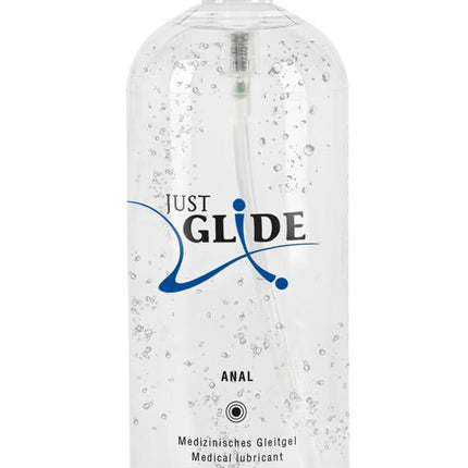 Just Glide Anal - intensive anal lubricant for women and men, water-based, vegan, fat- and oil-free, suitable for sex toys and condoms, 1000 ml