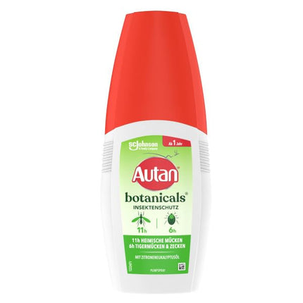 Autan Botanicals Pump Spray Insect Repellent, natural active ingredient from lemon eucalyptus oil, 1 pack (1 x 100 ml)