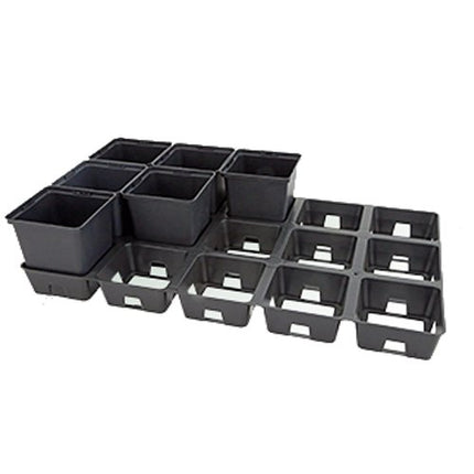 GREEN24 tub set KGT-15 Gardener PRO with tub, irrigation capillary mat, grid plate, 15 pots 11x11x12cm