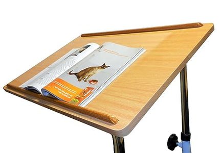 NRS Healthcare Bed and Chair Table with Castors