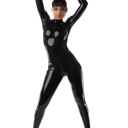 Palace Civet Latex Rubber Catsuits Fitted Back Zipped Customized 0.4mm, Black, Custom