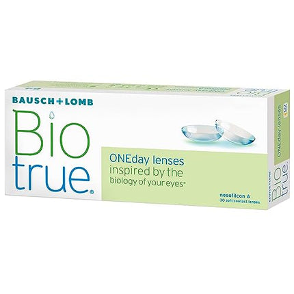 Bausch + Lomb Biotrue ONEday daily lenses, spherical contact lenses, soft, 30 pieces / BC 8.6 mm / DIA 14.2 mm / -2.25 diopters