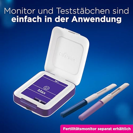 Clearblue 33 Tests Fertility Monitor, Cycle Computer Refill Pack, 30x Ovulation Test and 3x Pregnancy Test, Fertility Test for Women to Determine Ovulation