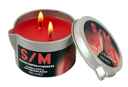 You2Toys S/M Candle Red Jar 100ml - Low-temperature candle for him and her, erotic wax games, for massages and S&amp;M games