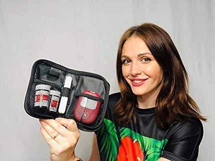 Sinocare blood glucose meter, mg/dL, blood glucose meter set with test strips x25, self-test diabetes kit, portable for travel (Safe AQ smart)