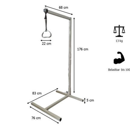 Rehaforum Universal Bed Lifter Bed Hoist Lifting Aid Made of steel with triangular handle